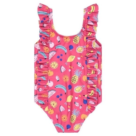Andy And Evan Girls Fruity Ruffle One Piece Swimsuit - Size 6 - EUC - Picture 1 of 8